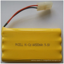 Ni-CD 9.6V AA taille batterie 500mAh batterie pack cell